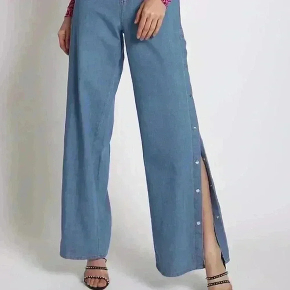 Take Me Back Wide Leg Denim Pant - Picture 3 of 5